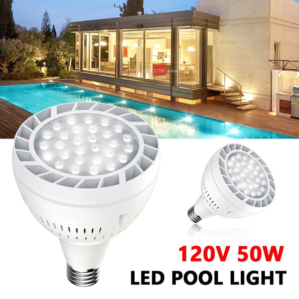 120V 50W 6000K Daylight White Swimming Pool Led Light Bulb Replace High Quality White Swimming Pool Lights 50W 120V Garage Pond