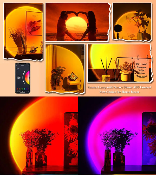 Smart Sunset Lamp Night Light Sunset Projector