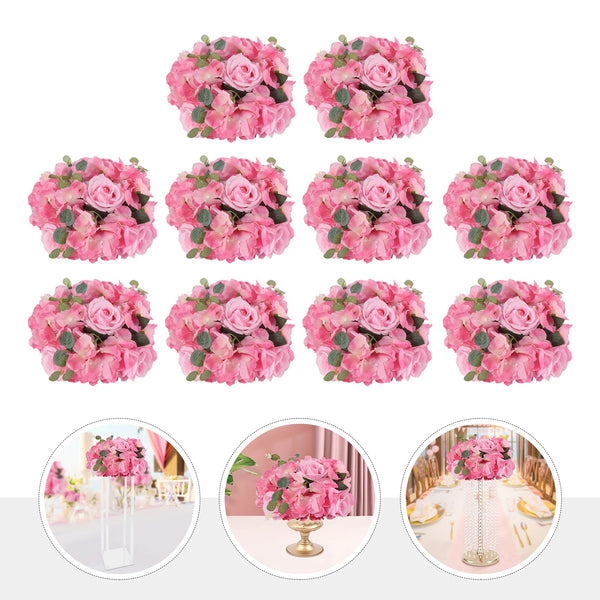 10Pcs Flower Balls Wedding Centerpieces Fake Flower Ball Arrangement Bouquet11.8*7.87 In New